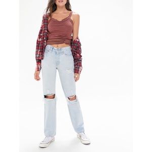 BDG mid-rise bootcut jean- destroyed light wash size 26